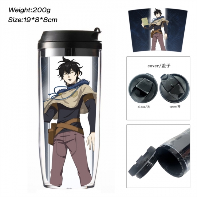 Black Clover Anime double-layer insulated water bottle and cup 350ML