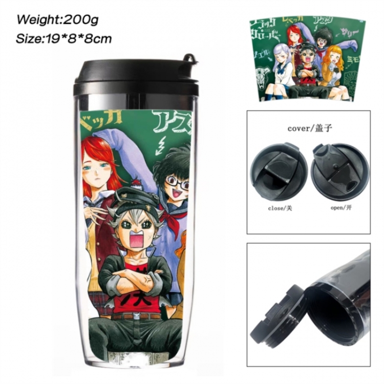 Black Clover Anime double-layer insulated water bottle and cup 350ML