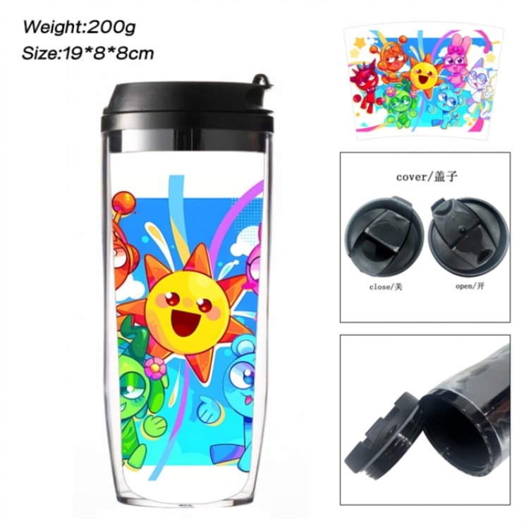 Sprunki Plush Anime double-layer insulated water bottle and cup 350ML