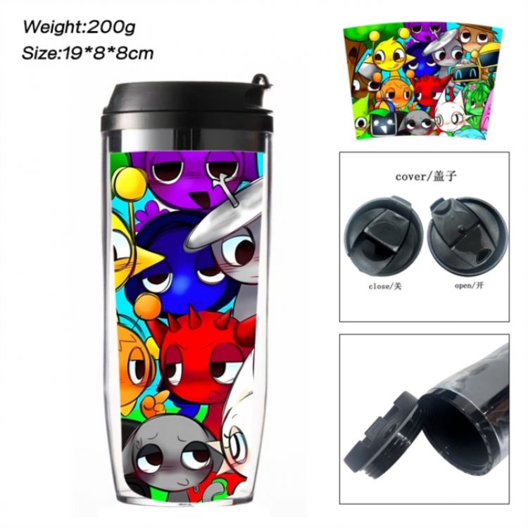 Sprunki Plush Anime double-layer insulated water bottle and cup 350ML