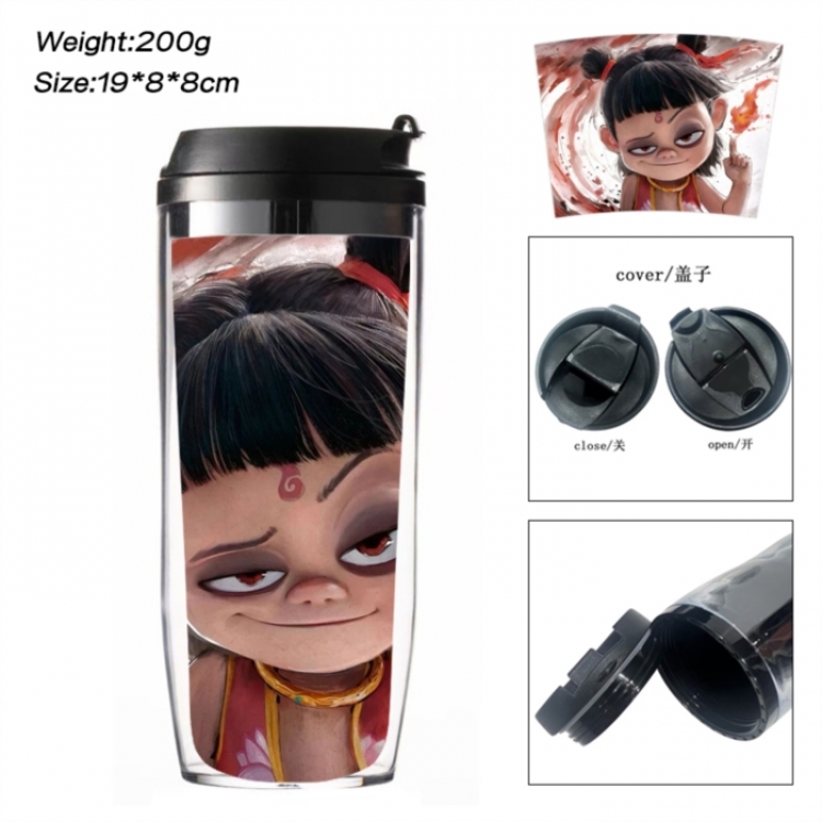 Nezha Anime double-layer insulated water bottle and cup 350ML