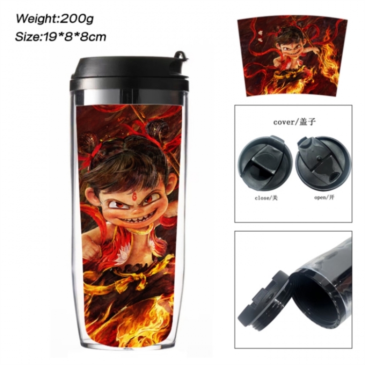 Nezha Anime double-layer insulated water bottle and cup 350ML