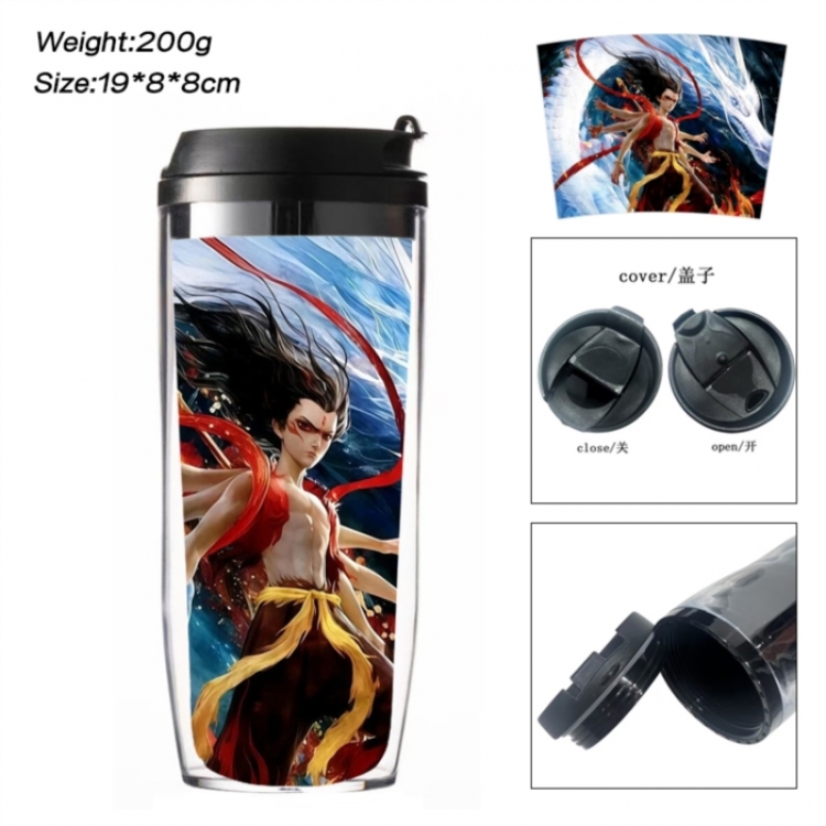 Nezha Anime double-layer insulated water bottle and cup 350ML