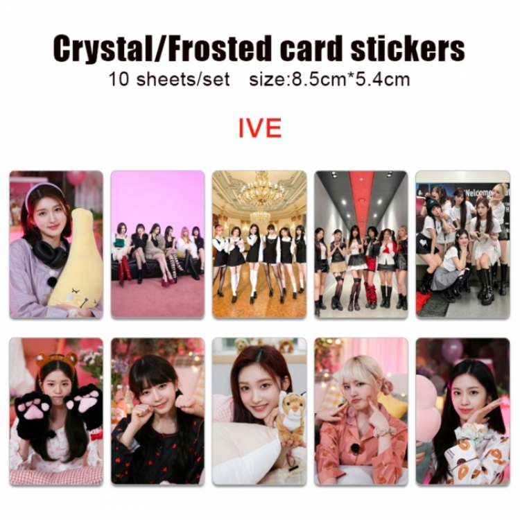 IVE Frosted anime crystal bus card decorative sticker a set of 10  price for 5 set