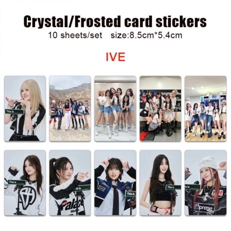 IVE Frosted anime crystal bus card decorative sticker a set of 10  price for 5 set
