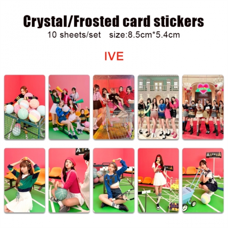 IVE Frosted anime crystal bus card decorative sticker a set of 10  price for 5 set