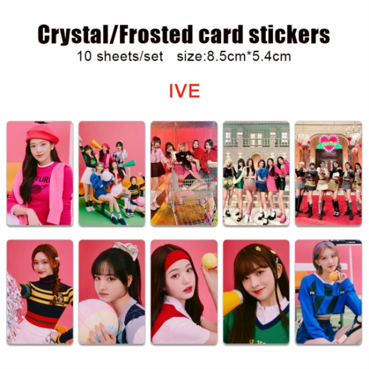 IVE Frosted anime crystal bus card decorative sticker a set of 10  price for 5 set