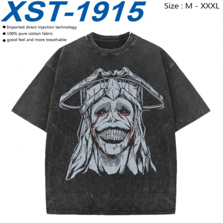 Solo Leveling:Arise Cotton direct spray color print washed denim T-shirt 250g from M to 3XL XST-1915