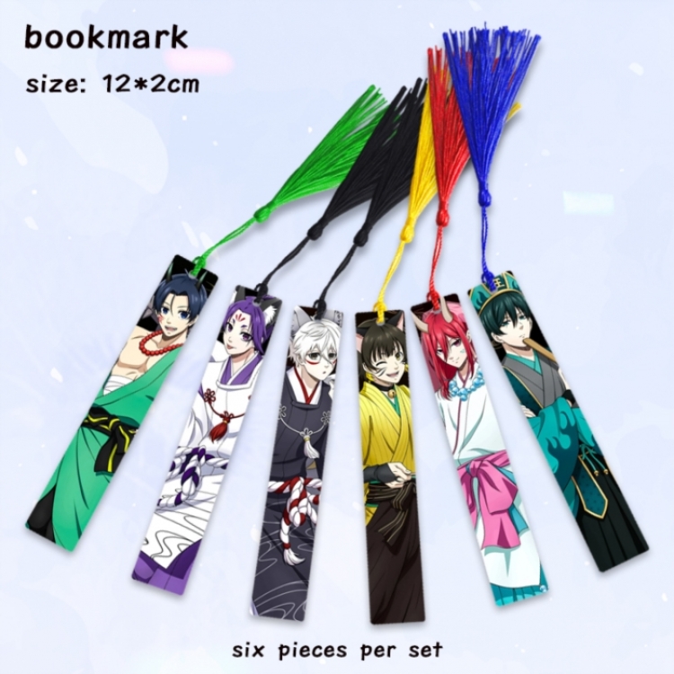 BLUE LOCK Anime full-color printed metal bookmark pendant 12x2cm a set of 6