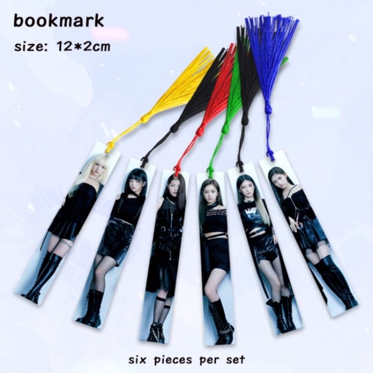 IVE Anime full-color printed metal bookmark pendant 12x2cm a set of 6