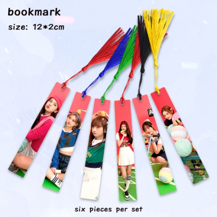 IVE Anime full-color printed metal bookmark pendant 12x2cm a set of 6