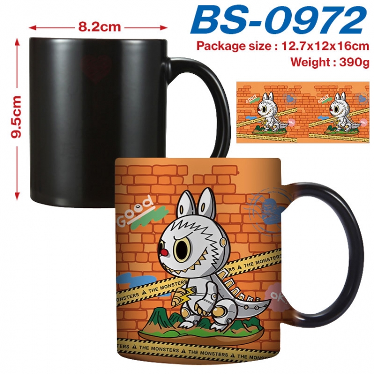 Labubu Anime high-temperature color-changing printing ceramic mug 400ml BS-0972