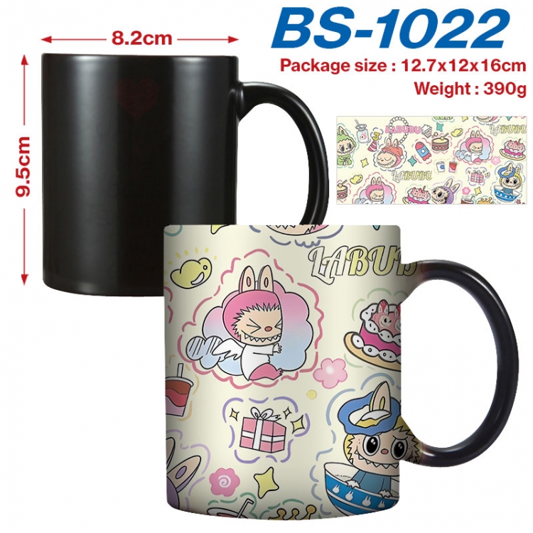 Labubu Anime high-temperature color-changing printing ceramic mug 400ml BS-1022
