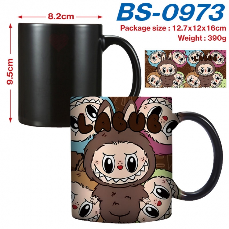 Labubu Anime high-temperature color-changing printing ceramic mug 400ml BS-0973