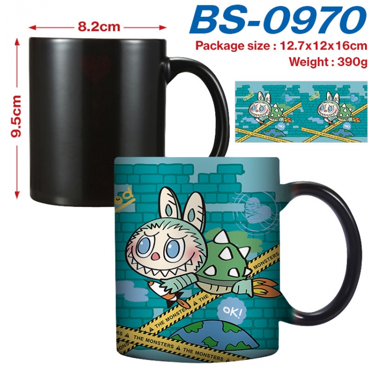 Labubu Anime high-temperature color-changing printing ceramic mug 400ml  BS-0970