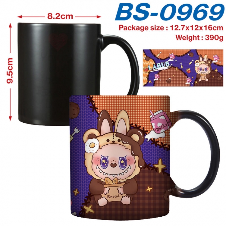 Labubu Anime high-temperature color-changing printing ceramic mug 400ml BS-0969
