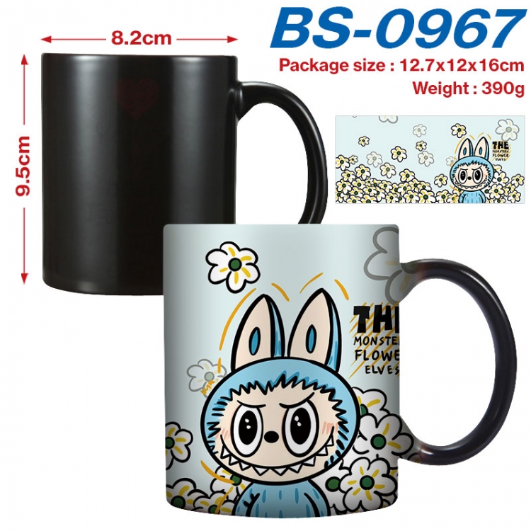 Labubu Anime high-temperature color-changing printing ceramic mug 400ml  BS-0967