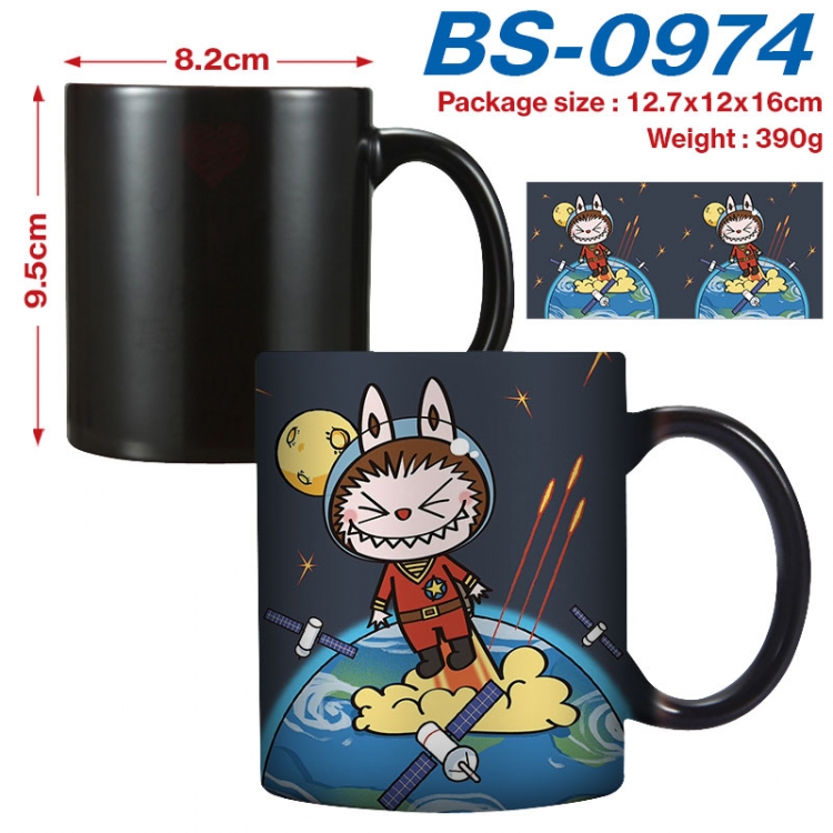Labubu Anime high-temperature color-changing printing ceramic mug 400ml BS-0974