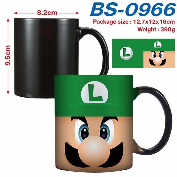Super Mario  Anime high-temperature color-changing printing ceramic mug 400ml BS-0966