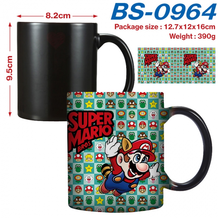 Super Mario  Anime high-temperature color-changing printing ceramic mug 400ml BS-0964