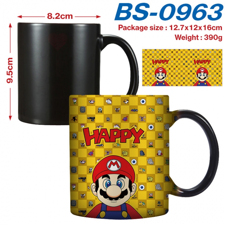 Super Mario  Anime high-temperature color-changing printing ceramic mug 400ml BS-0963