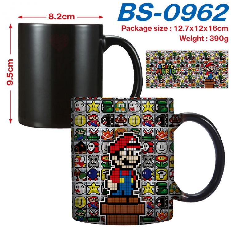 Super Mario  Anime high-temperature color-changing printing ceramic mug 400ml BS-0962