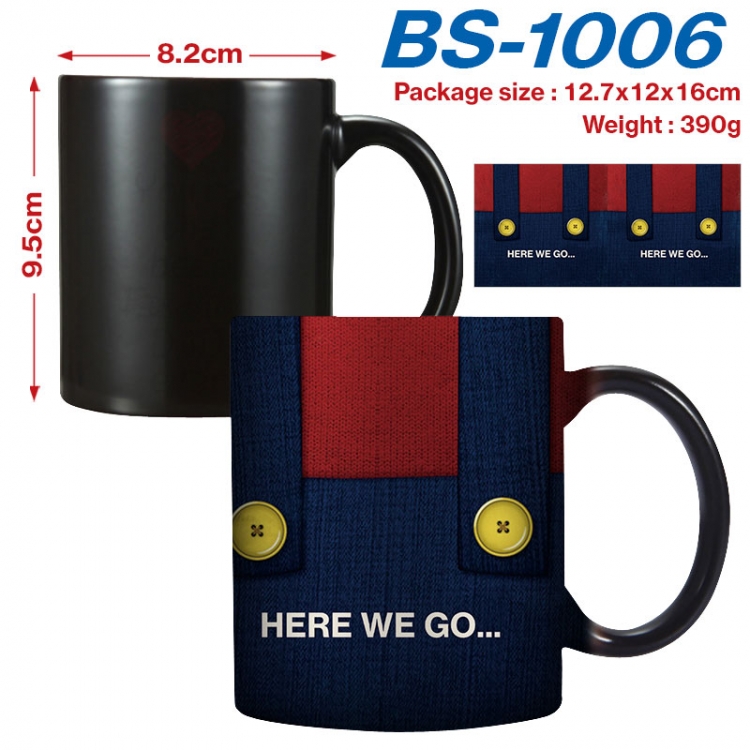 Super Mario  Anime high-temperature color-changing printing ceramic mug 400ml BS-1006