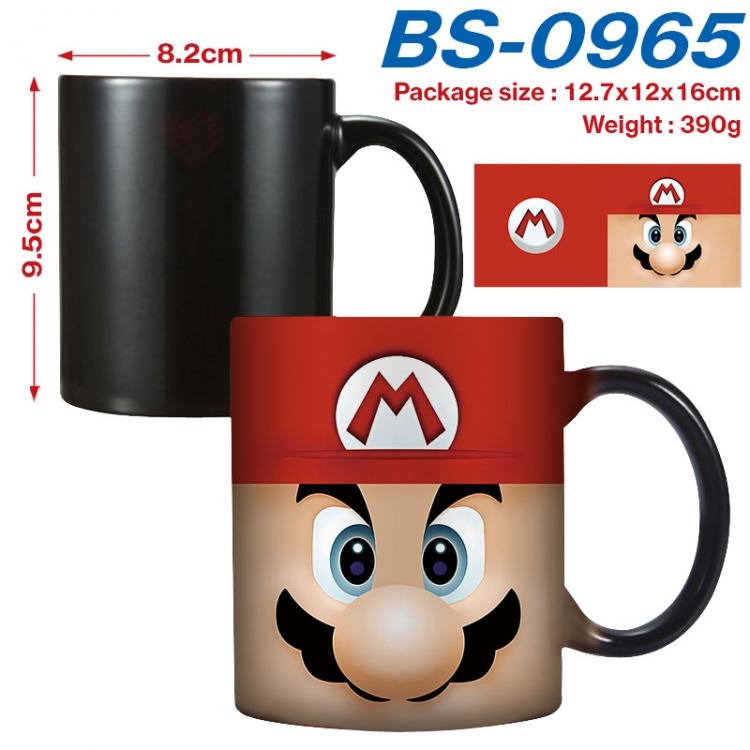 Super Mario  Anime high-temperature color-changing printing ceramic mug 400ml BS-0965