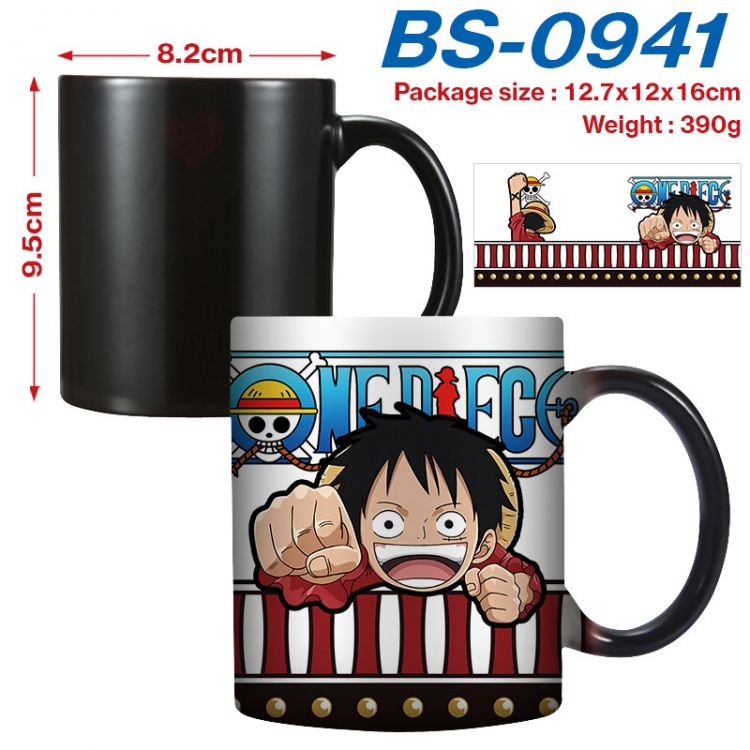 One Piece  Anime high-temperature color-changing printing ceramic mug 400ml  BS-0941