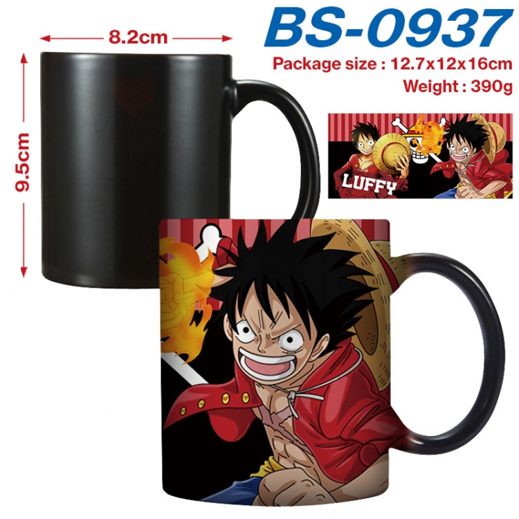 One Piece  Anime high-temperature color-changing printing ceramic mug 400ml BS-0937