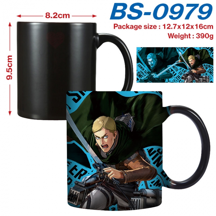 Shingeki no Kyojin  Anime high-temperature color-changing printing ceramic mug 400ml BS-0979