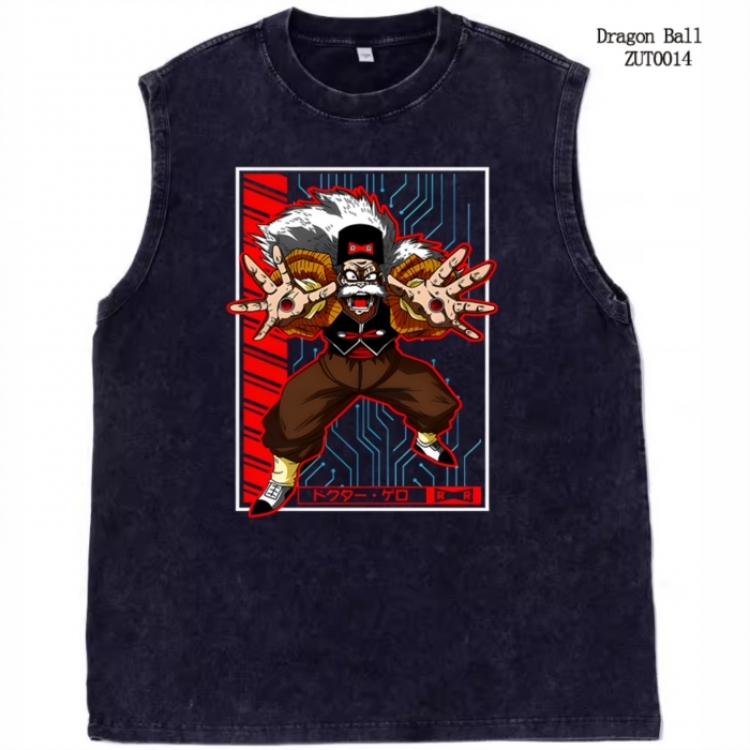 DRAGON BALL Anime peripheral pure cotton washed water used vest T-shirt  from S to   ZUT0014