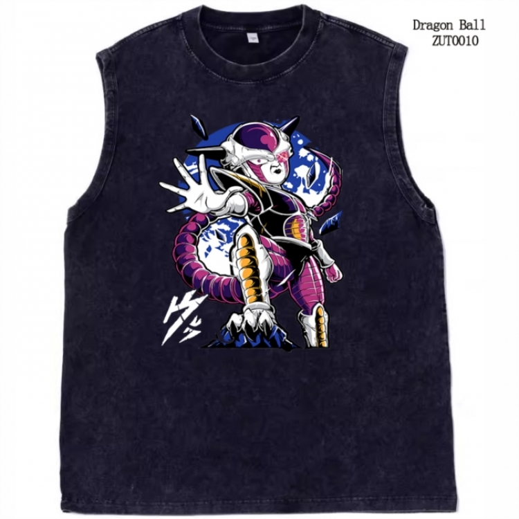 DRAGON BALL Anime peripheral pure cotton washed water used vest T-shirt  from S to 2XL ZUT0010