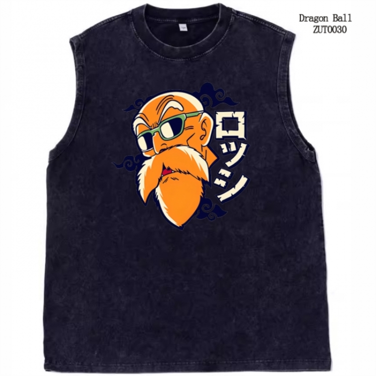 DRAGON BALL Anime peripheral pure cotton washed water used vest T-shirt  from S to 2XL  ZUT0030