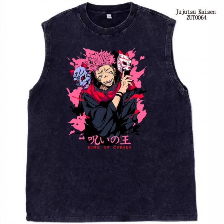 Jujutsu Kaisen Anime peripheral printed pure cotton vest T-shirt from S to 2XL  ZUT0064