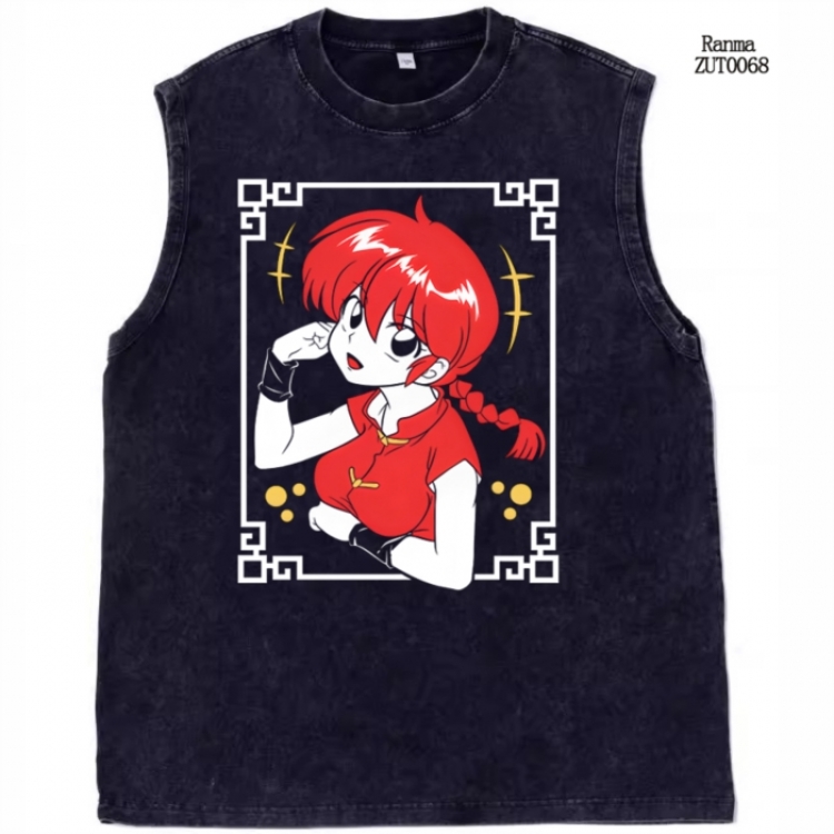 Ranma 1/2 Anime peripheral printed pure cotton vest T-shirt from S to 2XL ZUT0068