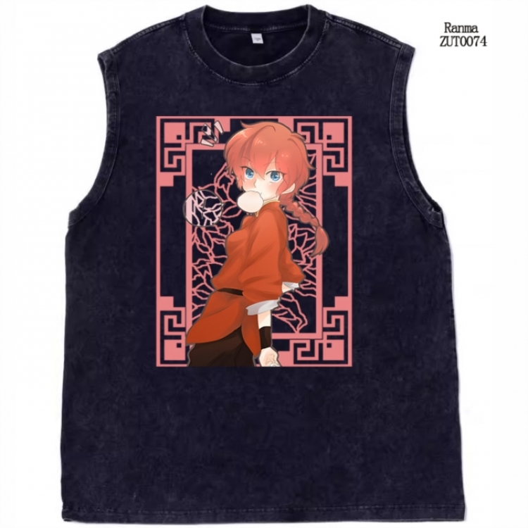 Ranma 1/2 Anime peripheral printed pure cotton vest T-shirt from S to 2XL ZUT0074