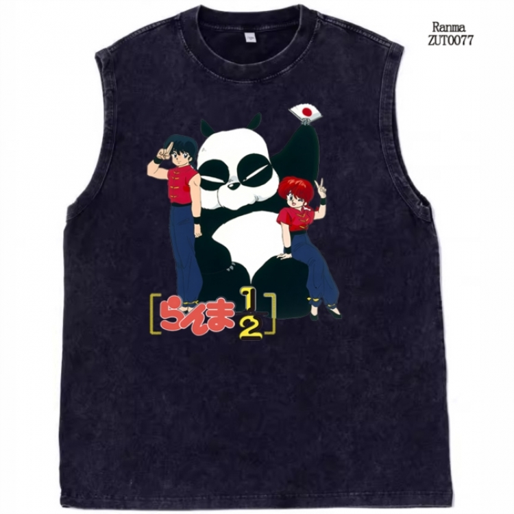 Ranma 1/2 Anime peripheral printed pure cotton vest T-shirt from S to 2XL ZUT0077