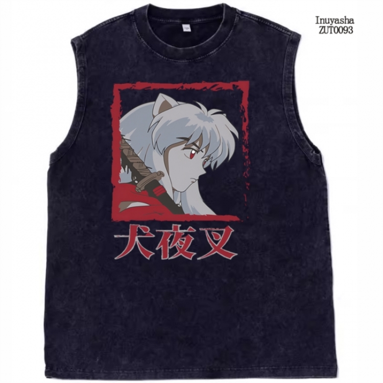 Inuyasha Anime peripheral printed pure cotton vest T-shirt from S to 2XL  ZUT0093
