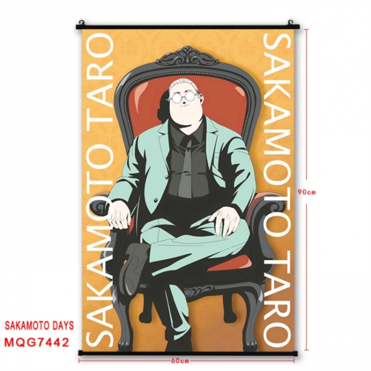 SAKAMOTO DAYS Anime black Plastic rod Cloth painting Wall Scroll 60X90CM MQG7442