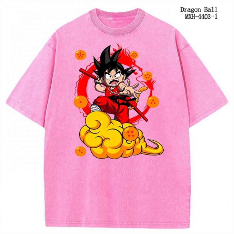 DRAGON BALL Anime peripheral pure cotton washed and worn T-shirt from S to  MXH-4403-1