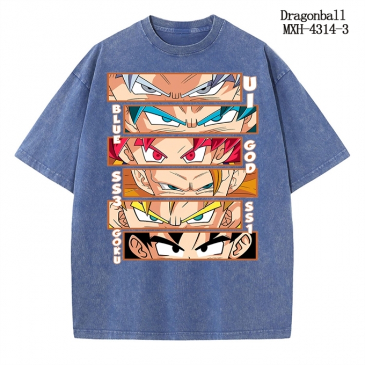 DRAGON BALL Anime peripheral pure cotton washed and worn T-shirt from S to 2XL MXH-4314-3