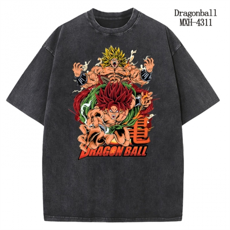 DRAGON BALL Anime peripheral pure cotton washed and worn T-shirt from S to 2XL MXH-4311