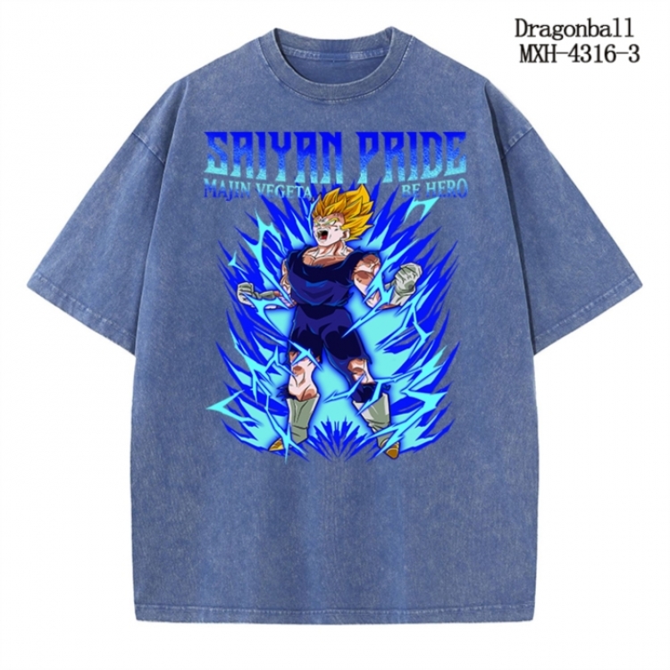DRAGON BALL Anime peripheral pure cotton washed and worn T-shirt from S to 2XL MXH-4316-3