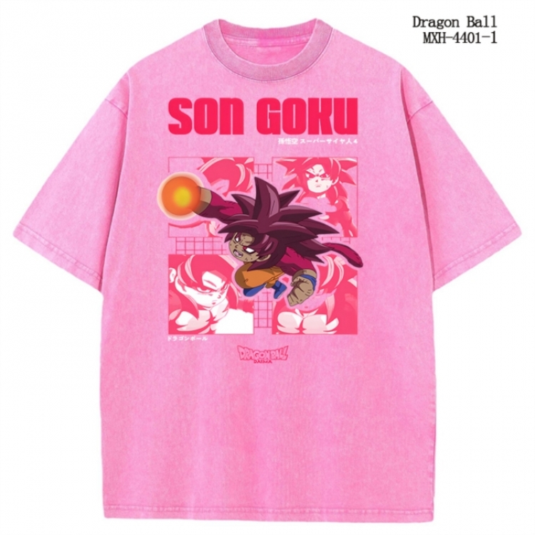 DRAGON BALL Anime peripheral pure cotton washed and worn T-shirt from S to 2XL MXH-4401-1