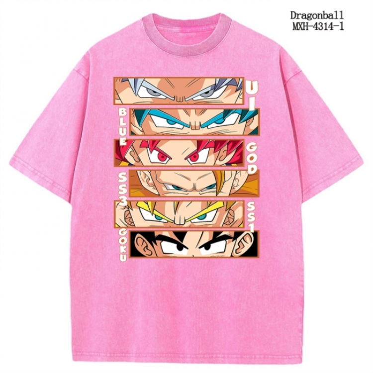 DRAGON BALL Anime peripheral pure cotton washed and worn T-shirt from S to 2XL MXH-4314-1