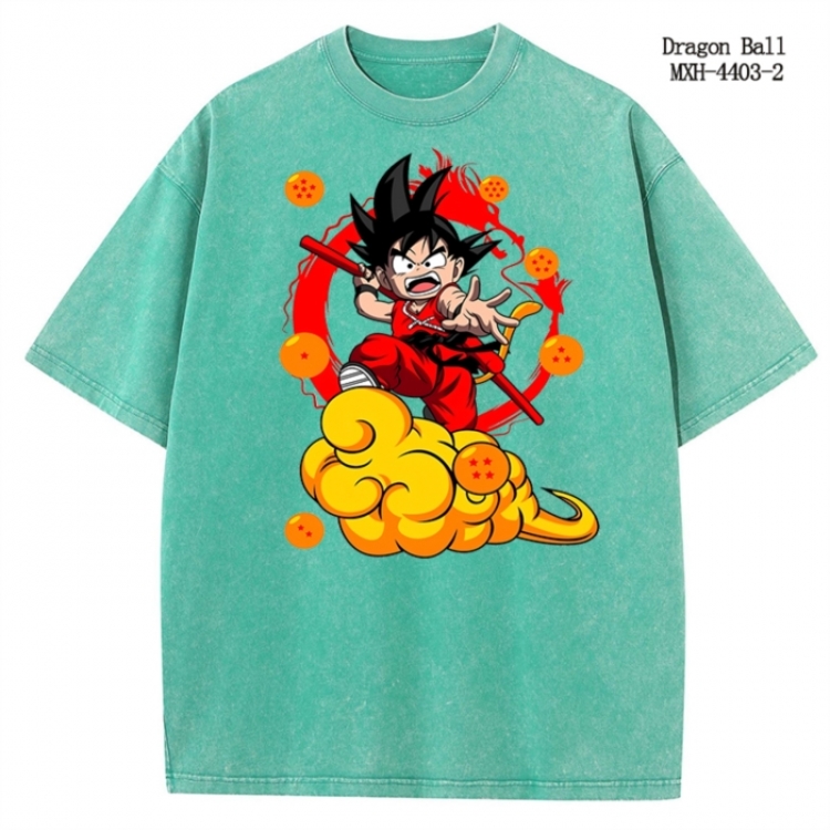 DRAGON BALL Anime peripheral pure cotton washed and worn T-shirt from S to 2XL  MXH-4403-2