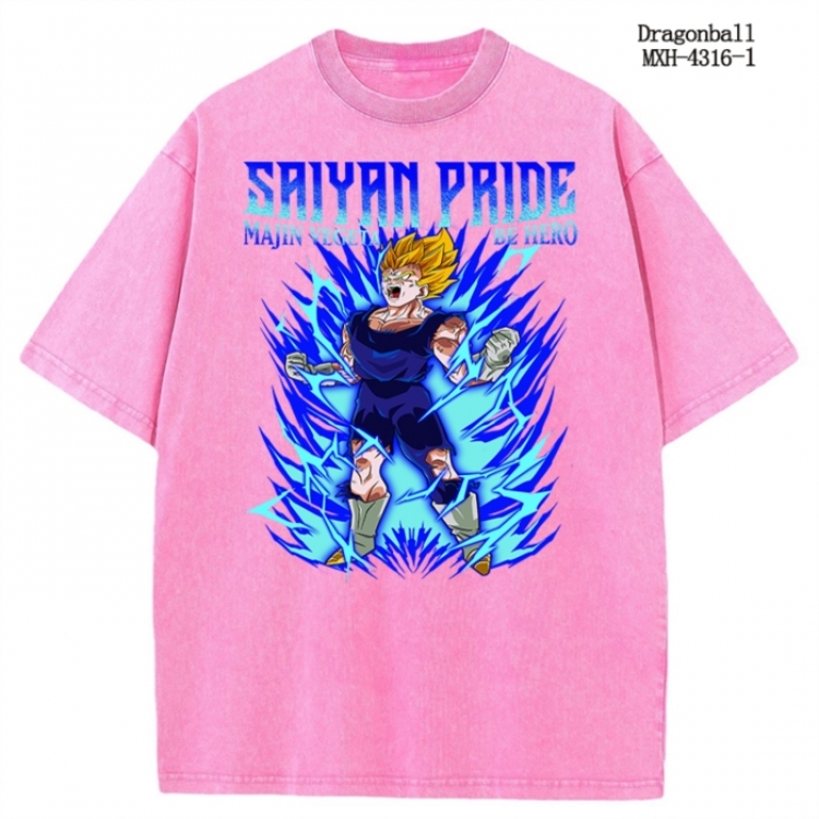 DRAGON BALL Anime peripheral pure cotton washed and worn T-shirt from S to 2XL MXH-4316-1