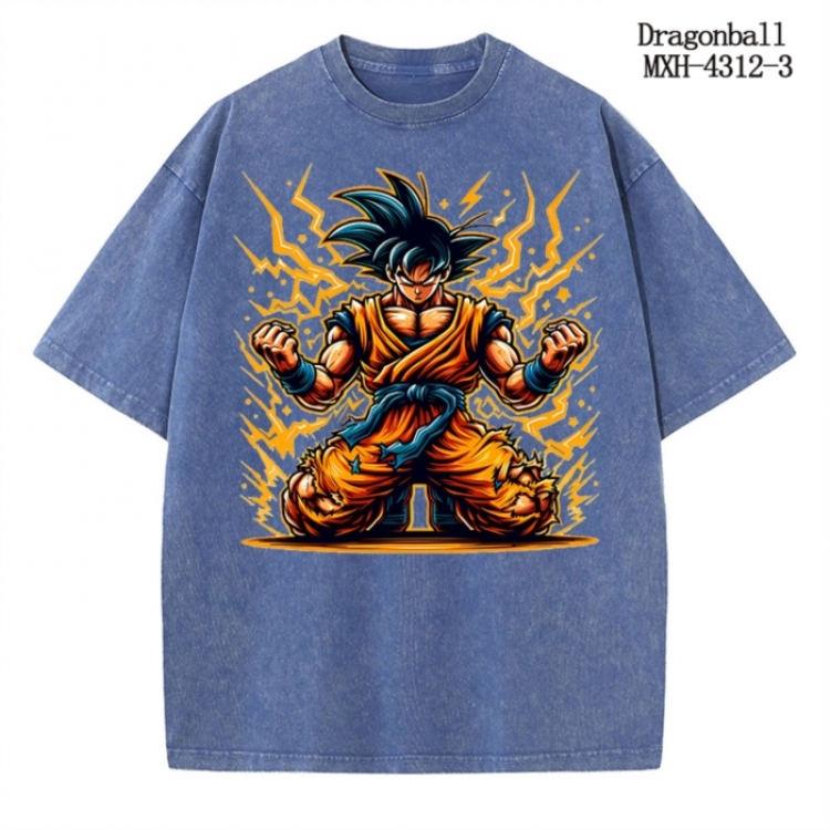 DRAGON BALL Anime peripheral pure cotton washed and worn T-shirt from S to 2XL MXH-4312-3