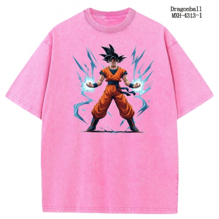 DRAGON BALL Anime peripheral pure cotton washed and worn T-shirt from S to 2XL MXH-4313-1
